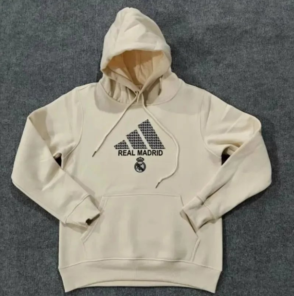 Youth adidas Real Urban Hoodie Cream/ Black