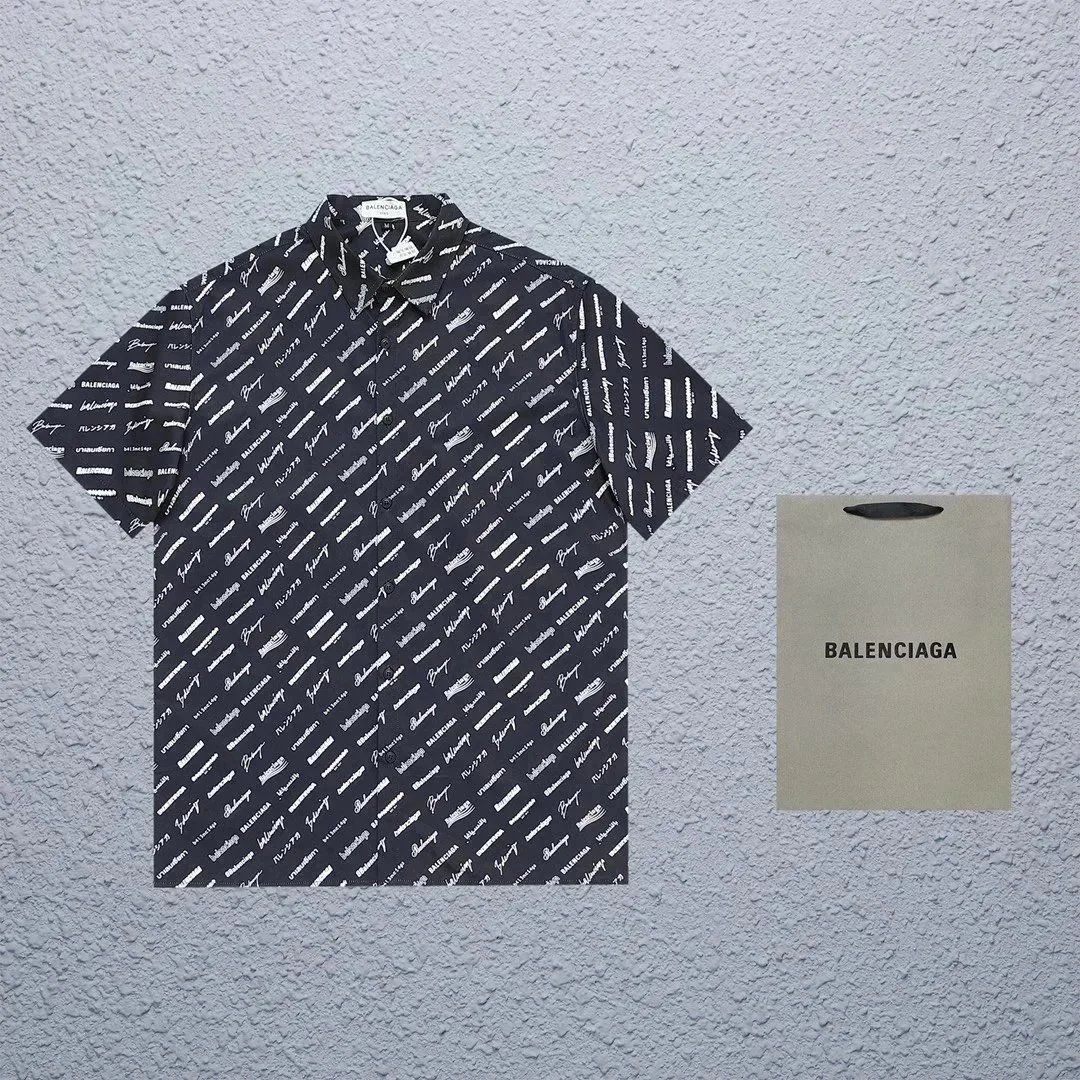 Balenciaga Logo Button Up Shirt