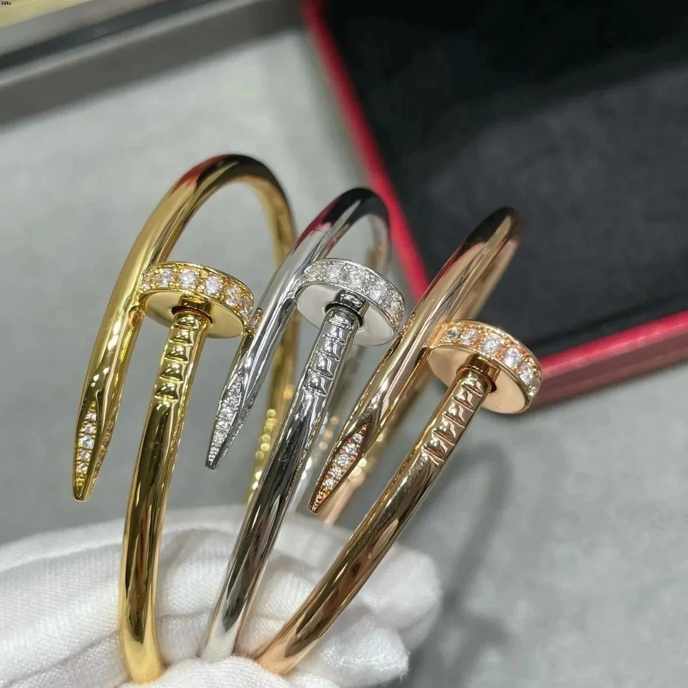 Cartier Just Un Clou 18K White Gold Bracelet