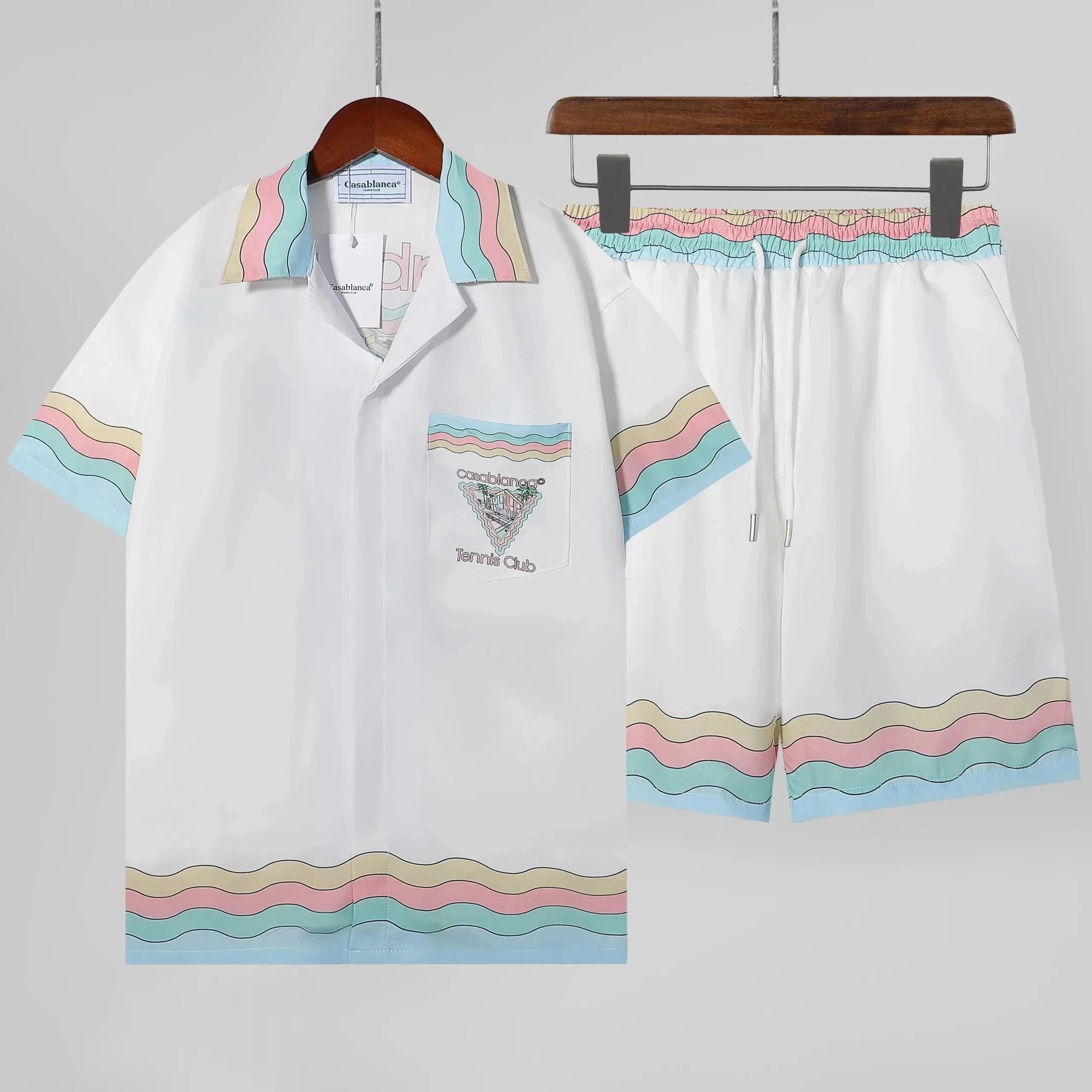 Casablanca cuban-collar Silk Suit