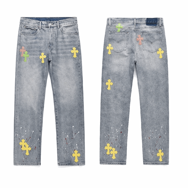 Chrome Yellow leather Cross Jeans