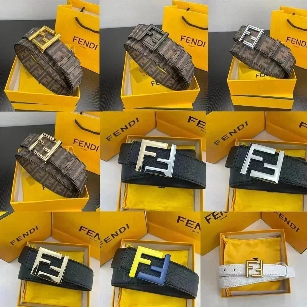 FF Squared Belt Leather For Men