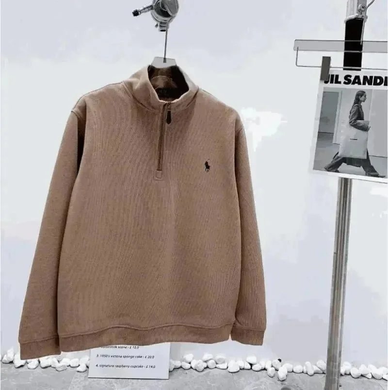 Polo Ralph Lauren Cotton Mesh- Knit Quarter-Zip Sweater