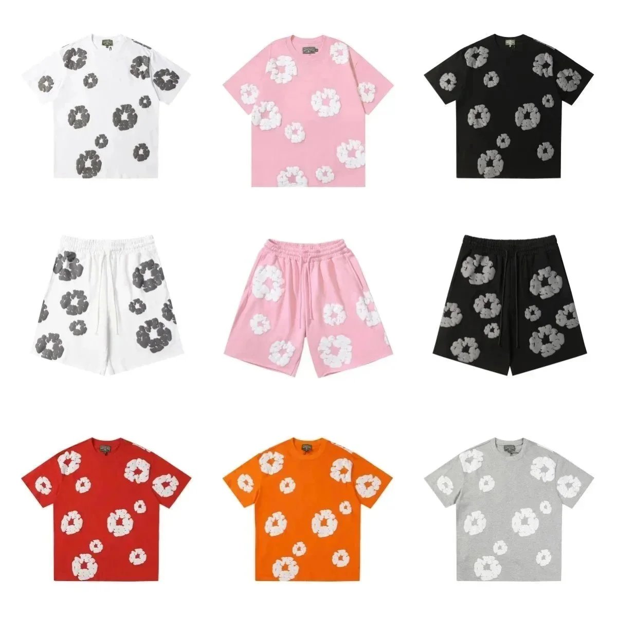 Denim Tears Cotton Flower 3D Printed Shorts Set