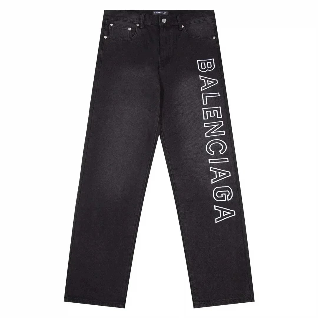 Balenciaga Outline Baggy Pants  Black