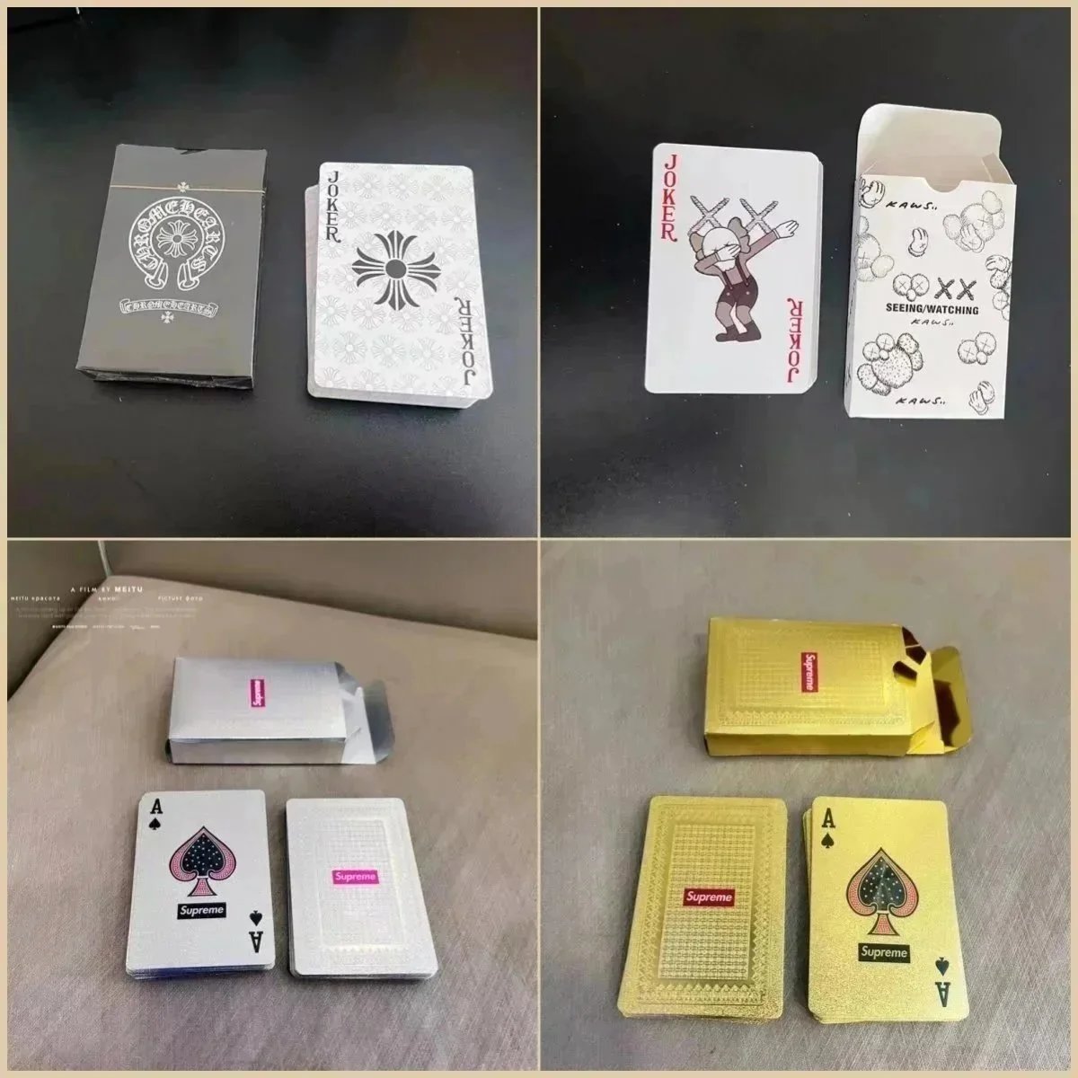 Supreme Gold Foil Playing Cards Gold