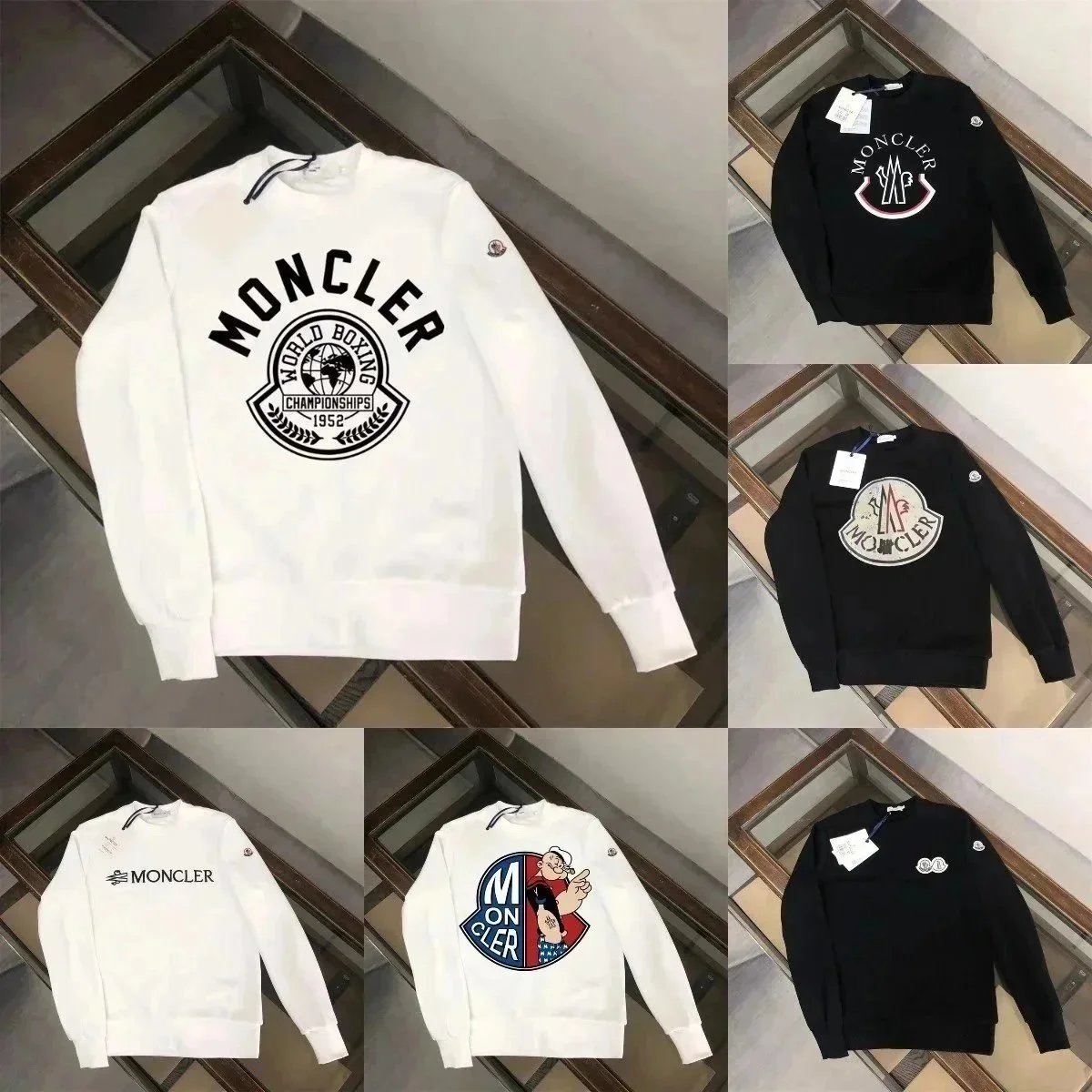 Moncler Embroidered Crew Neck Sweatshirt