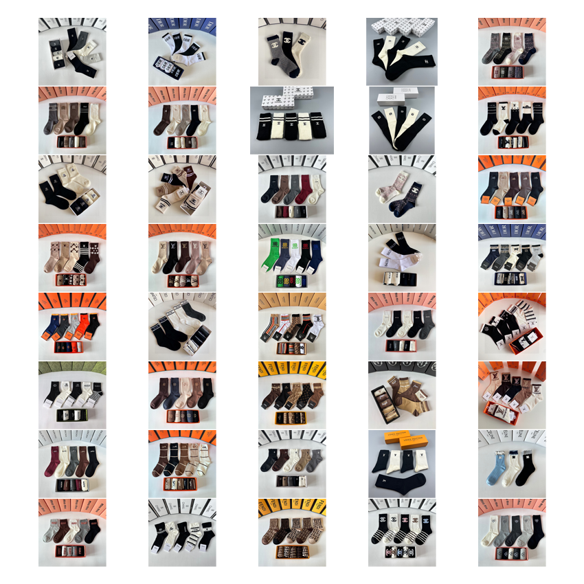 Chanel Logo Socks Set - Premium Cotton Men's & Women's Fashion Socks
