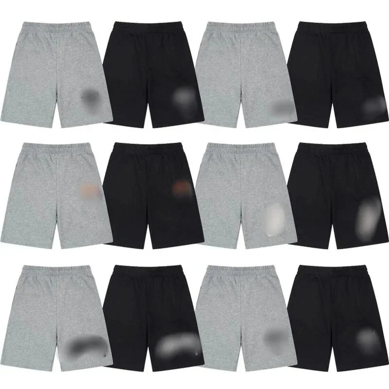 Men's Casual Cotton Shorts Gray and Black Elastic Waist Comfortable Everyday Wear