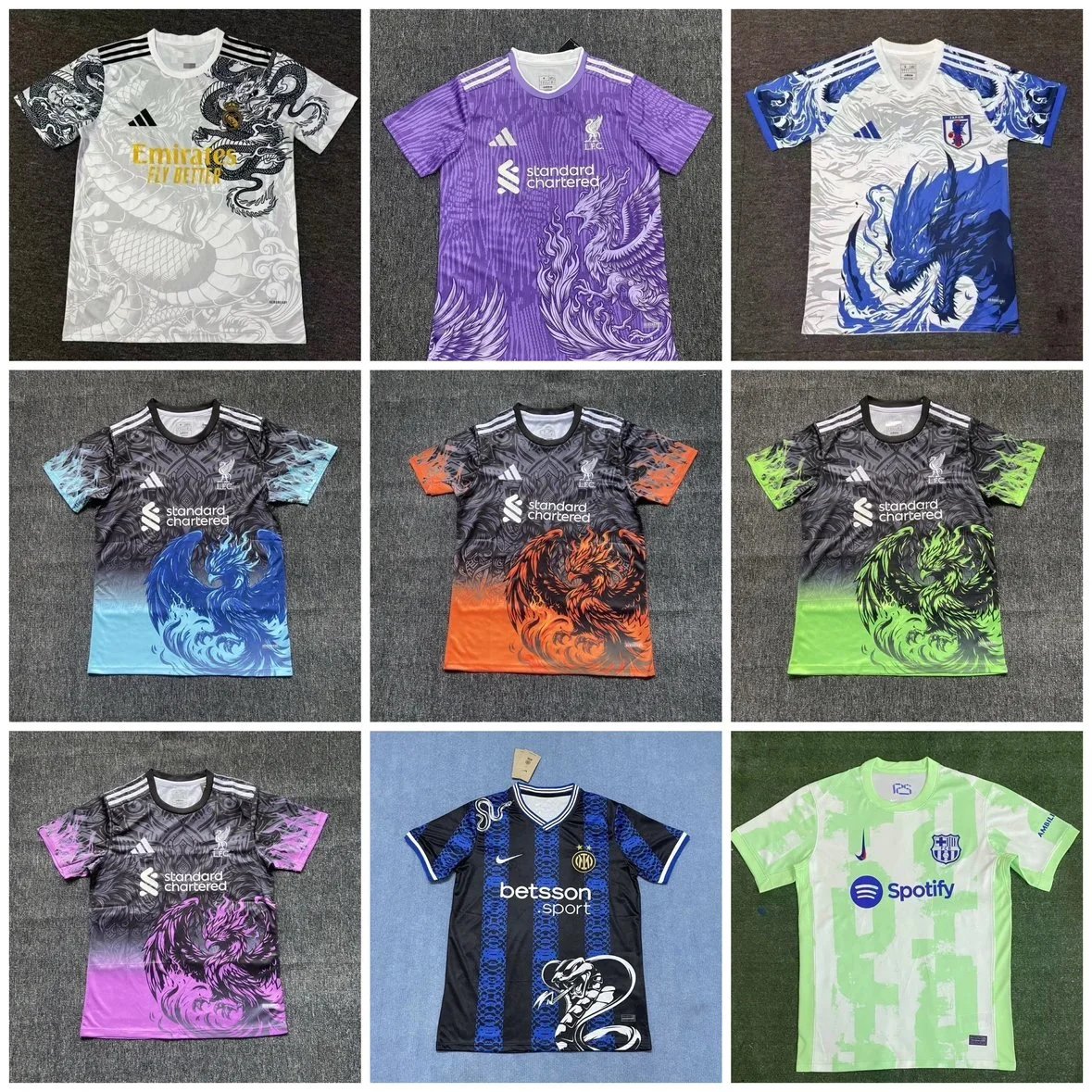 Dragon Design Football Jerseys for Men and Women