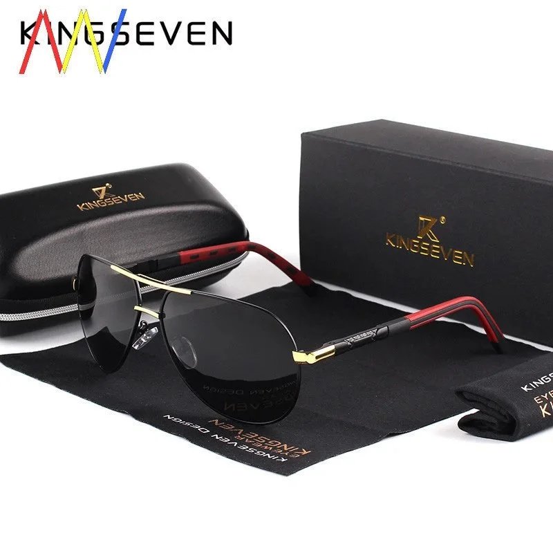 KINGSEVEN Aviator Sunglasses Men Polarized UV400 Fashion Designer Shades