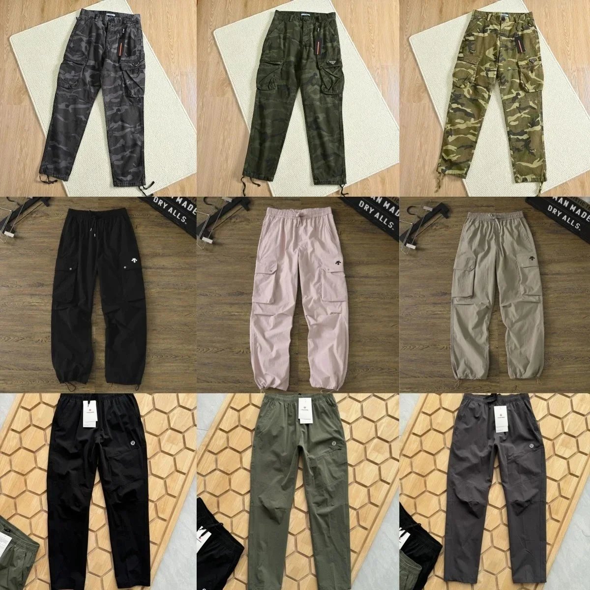 Men's Camouflage Cargo Pants Lightweight Tactical Work Pants