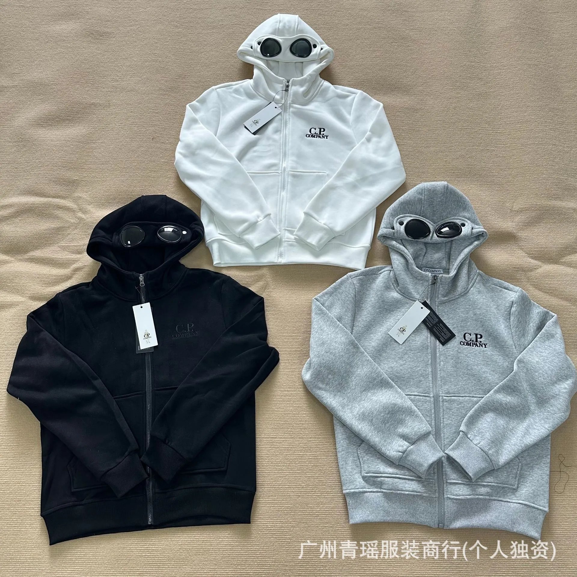 C.P. Company Goggle Hoodie Zip-Up Sweatshirt Men Women Fashion Streetwear