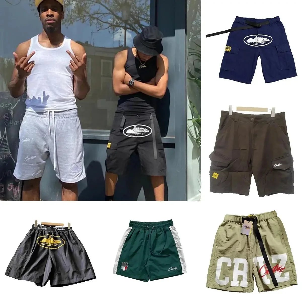 Corte Men's Fashion Cargo Shorts Streetwear Style