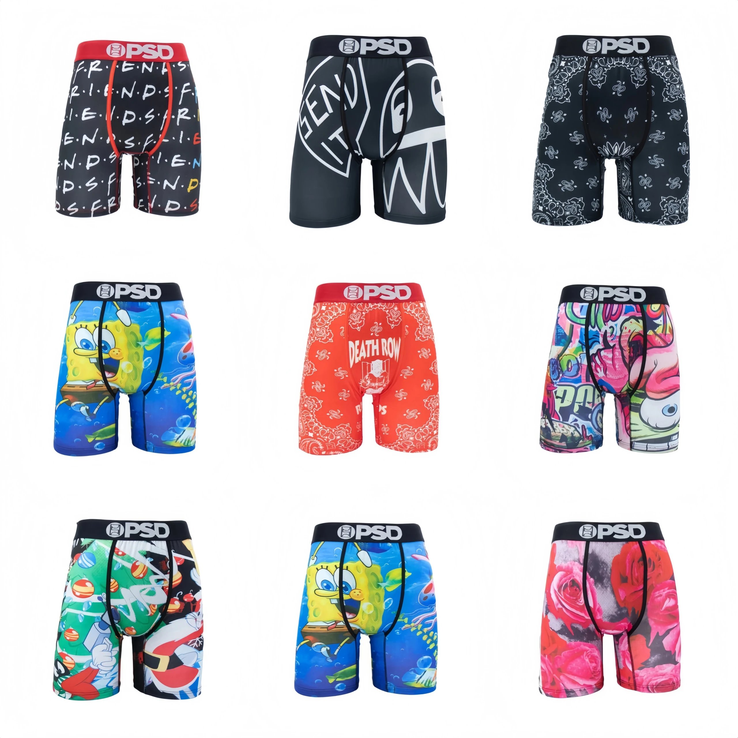 PSD Men's Boxer Briefs with Fun Designs and Pop Culture Prints