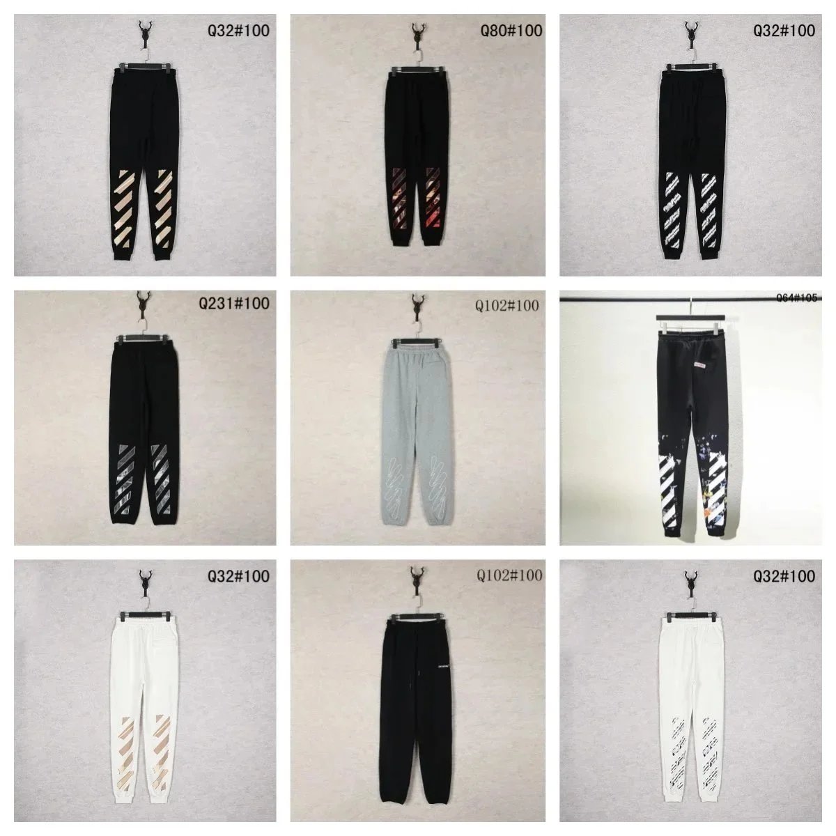 Stylish Printed Jogger Pants for Men and Women Q32#100