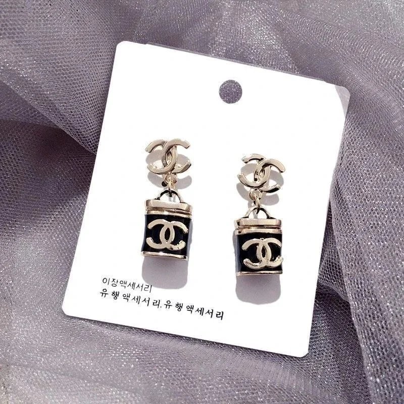 Chanel Logo Bucket Earrings Fashion Jewelry for Women