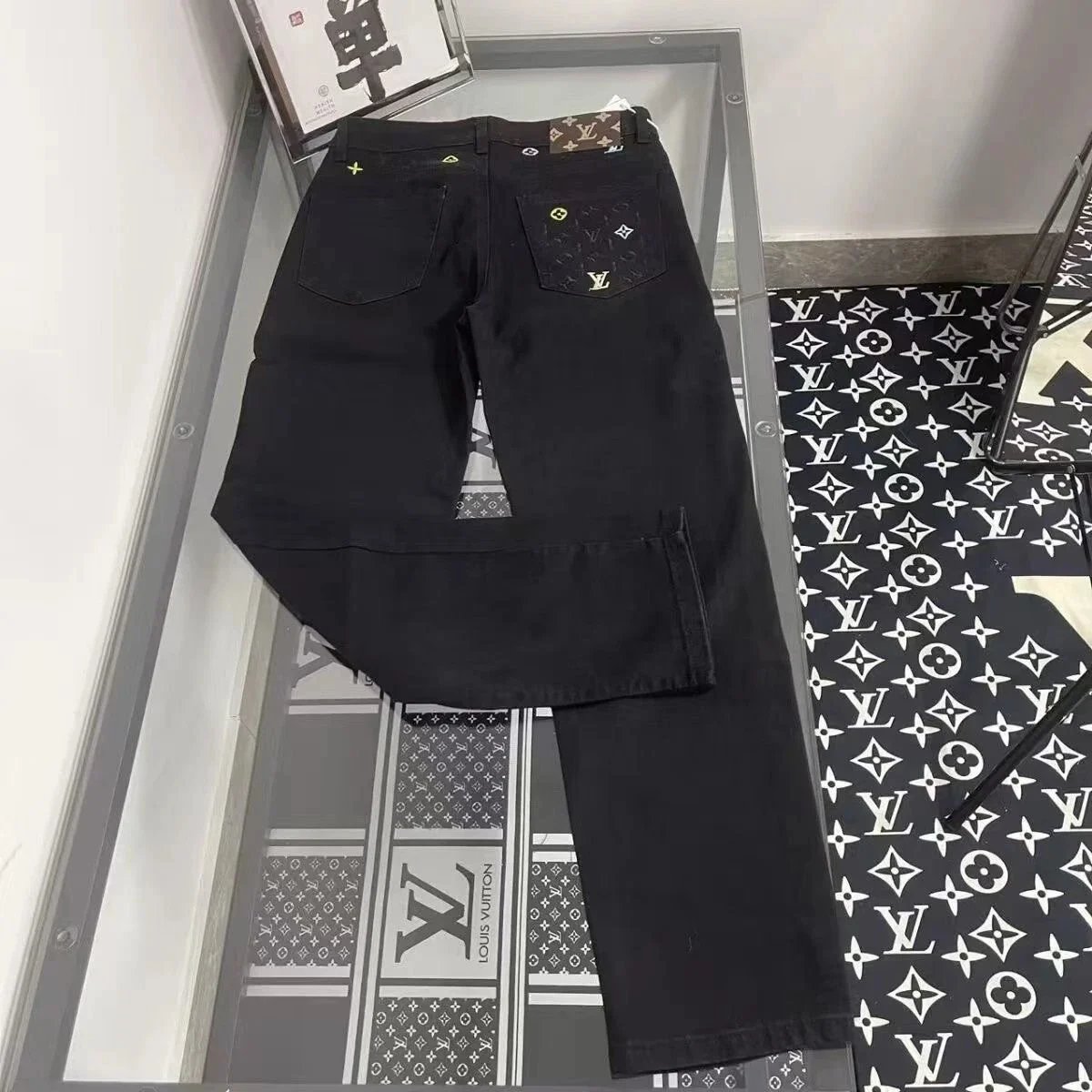 Louis Vuitton Black Monogram Cargo Pants for Men