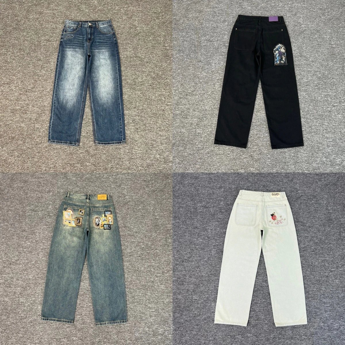 Stylish Patchwork Denim Pants for Women