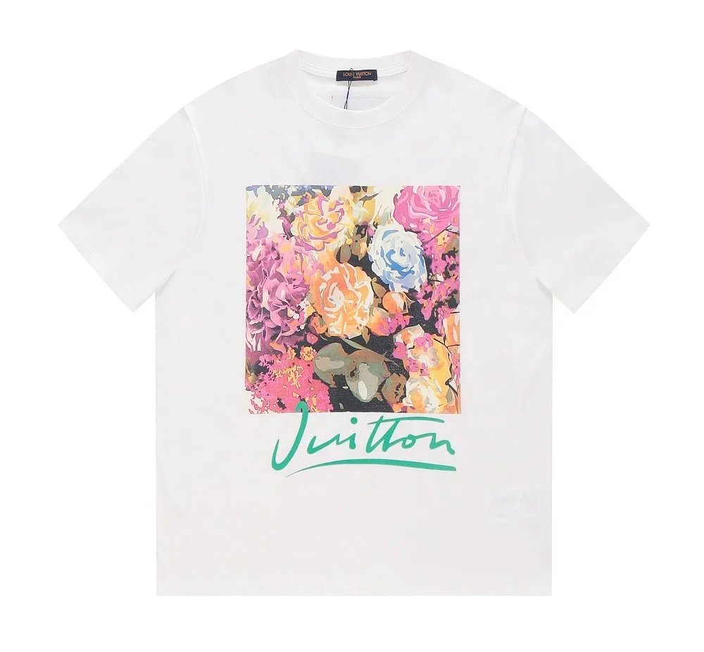 Louis Vuitton Floral Print T-Shirt White