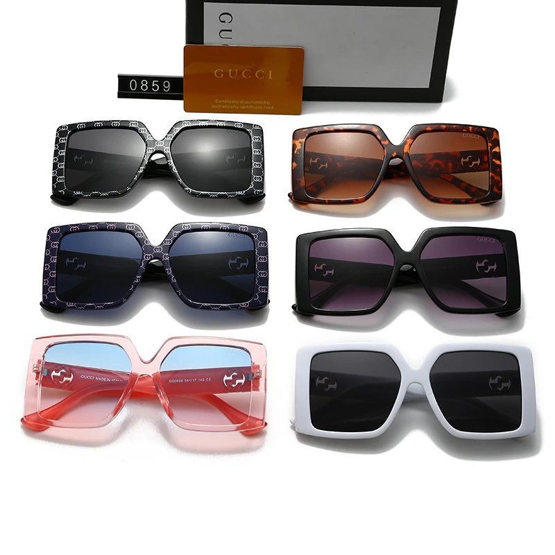 Gucci Oversized Square Sunglasses with Logo Pattern