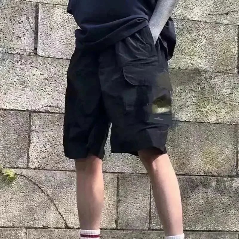 Black Cargo Shorts for Men Streetwear Style