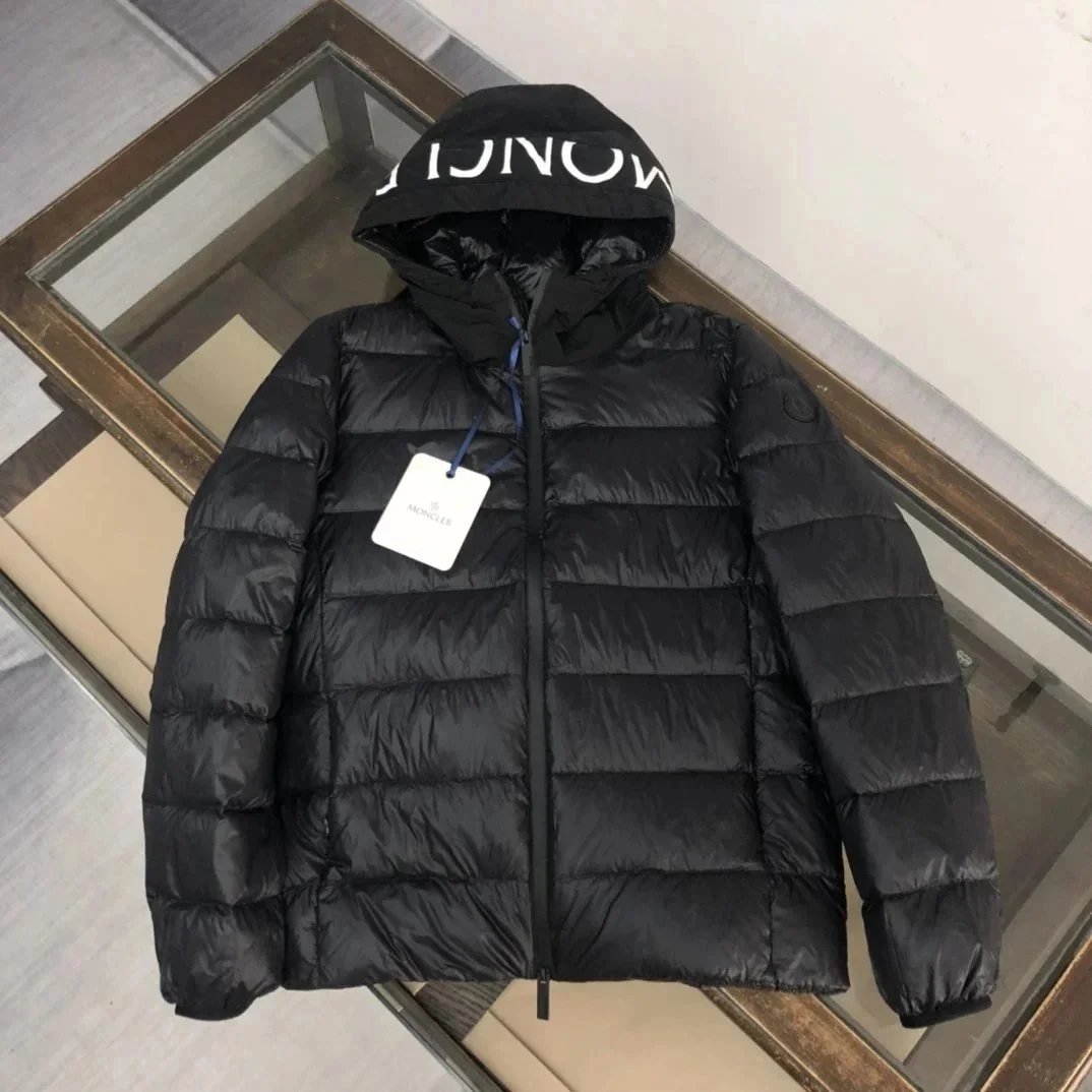 Moncler Black Hooded Down Jacket for Men and Women