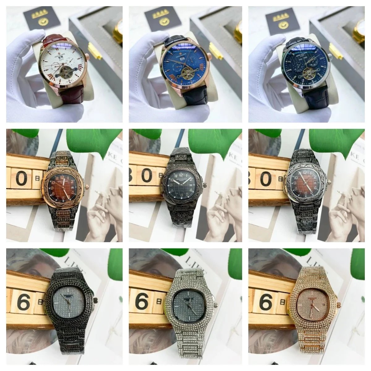 Luxury Mechanical Watches for Men and Women with Diamond Encrusted Design