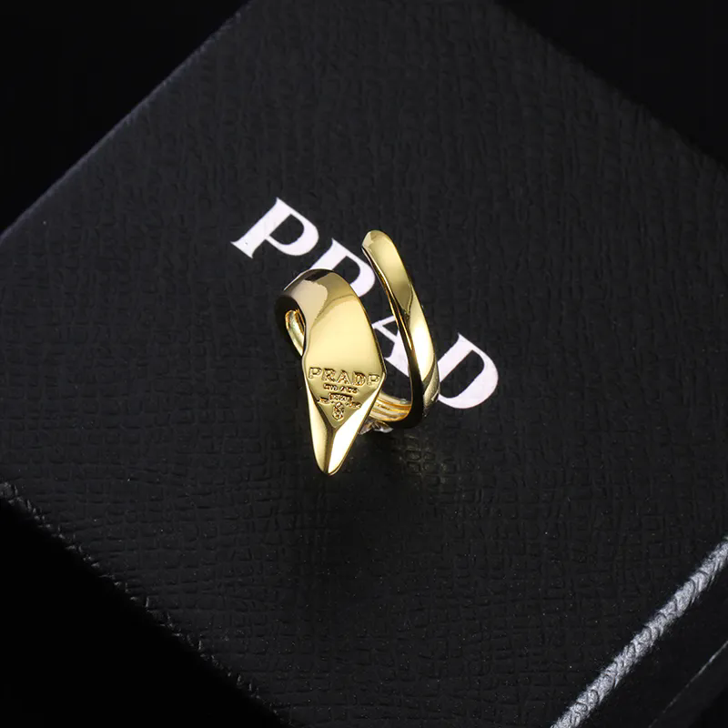 PRADA Gold Plated Fashion Ring for Women Men