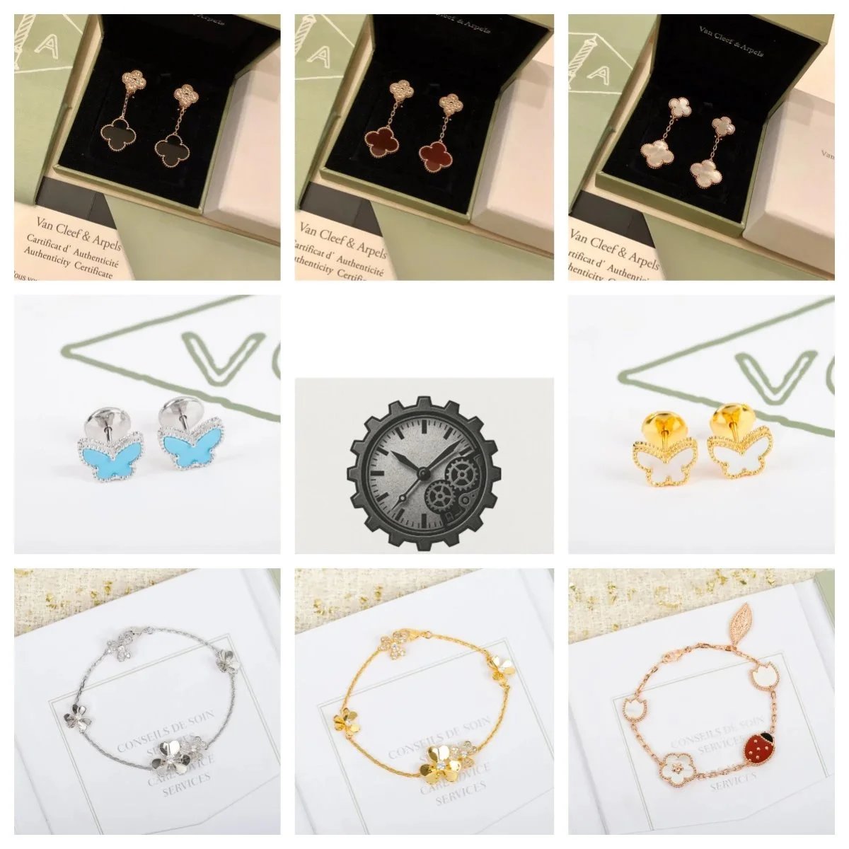 Van Cleef & Arpels Alhambra Earrings and Bracelets Collection