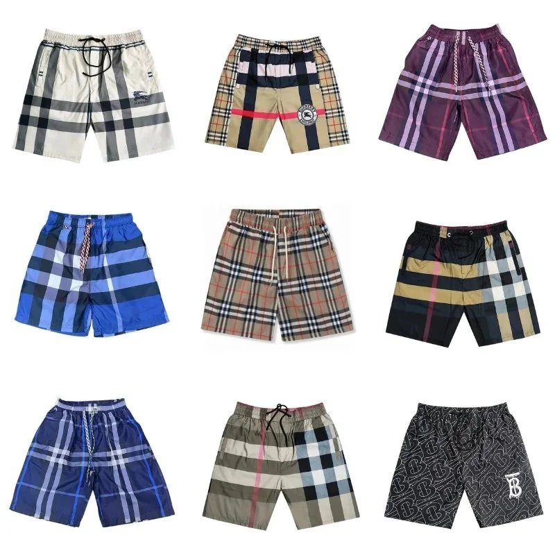 Burberry Plaid Swim Shorts for Men - Classic Check Pattern Beachwear