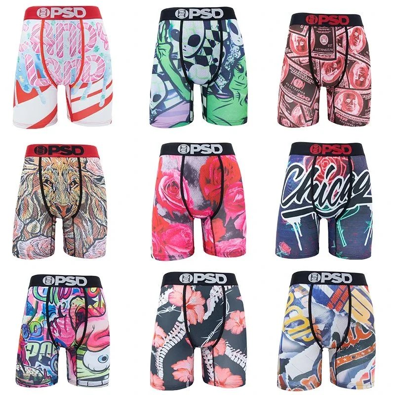 PSD Men's Printed Boxer Briefs - Stylish & Comfortable Underwear