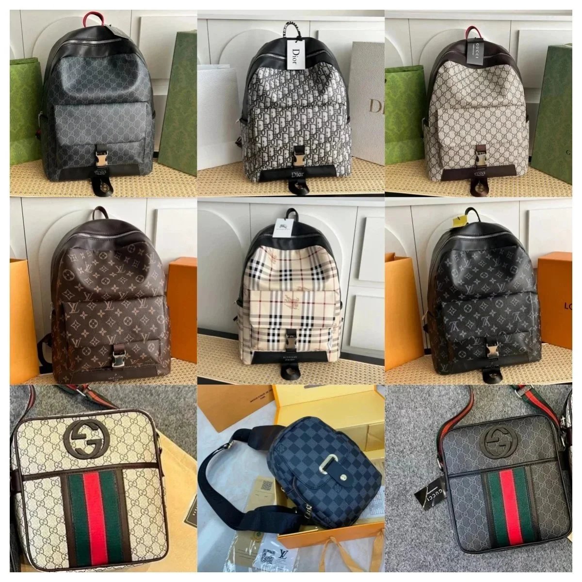 Gucci GG Supreme Backpack and Crossbody Bag Collection