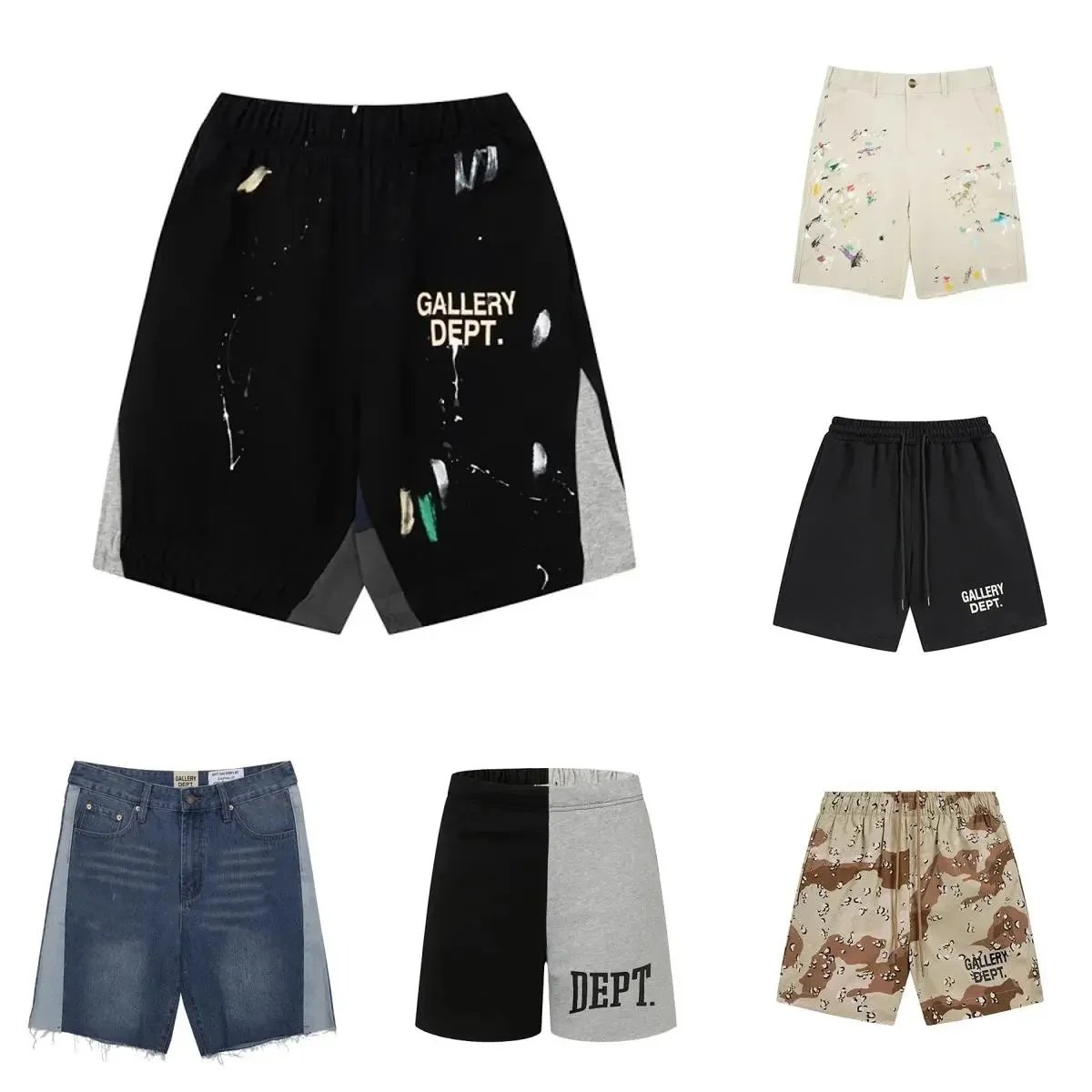 Gallery Dept. Paint Splatter Shorts for Men and Women