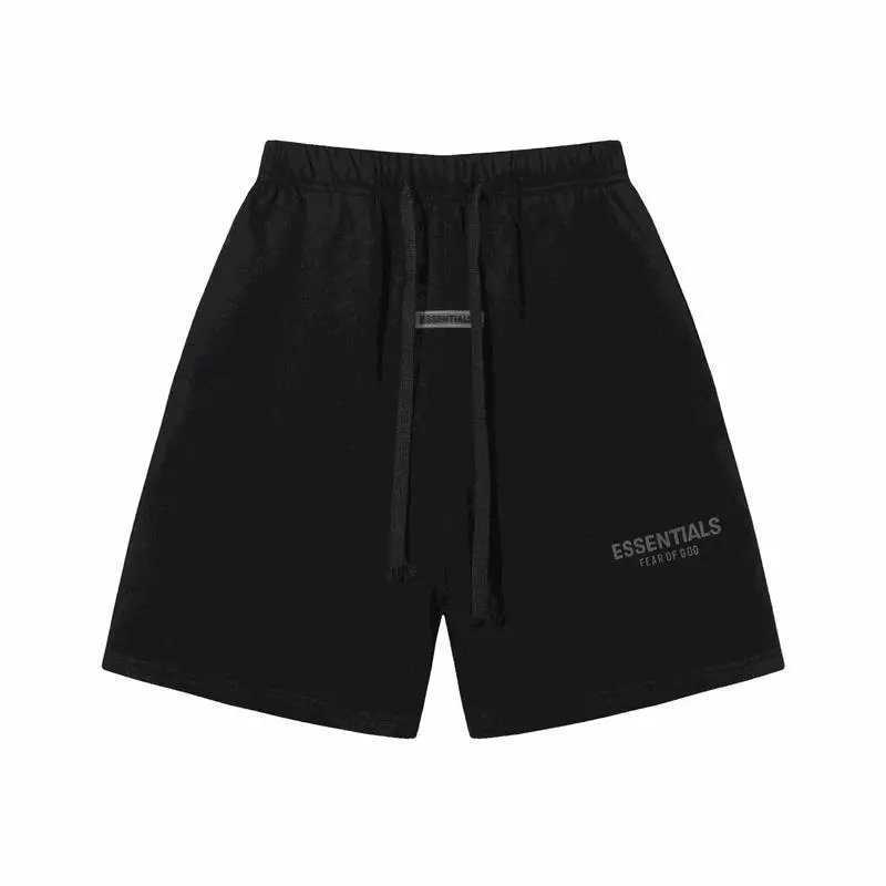 Essentials Black Drawstring Shorts by Fear of God