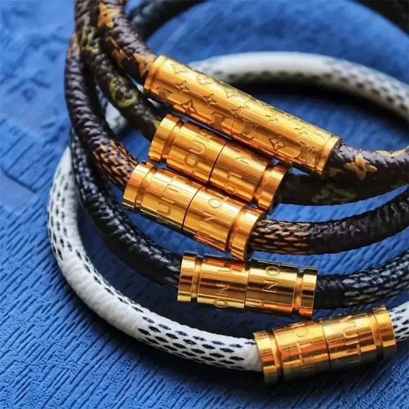 Luxury Gold Plated Braided Rope Bracelets for Men and Women