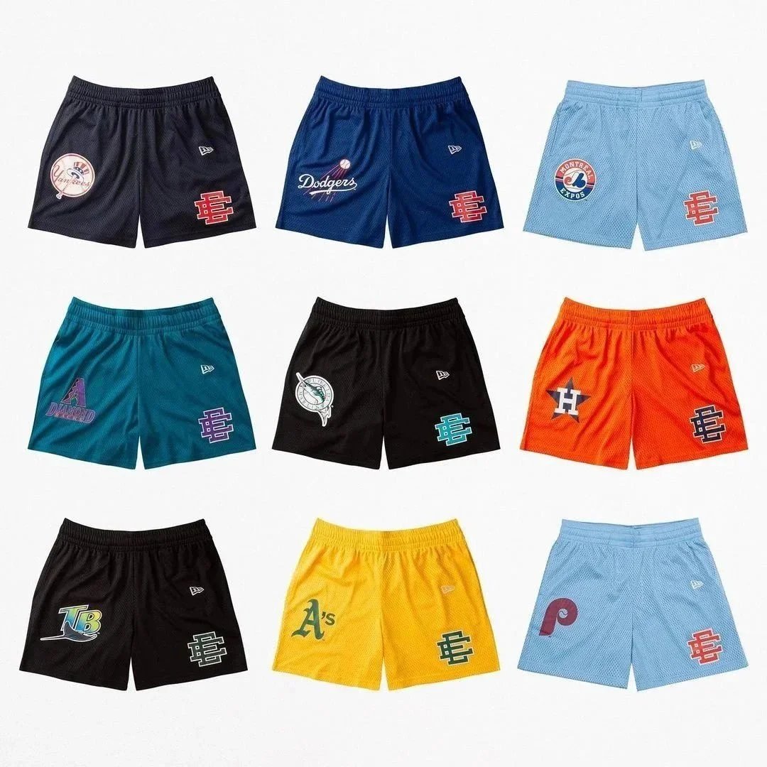 New Era MLB Team Logo Mesh Shorts Collection