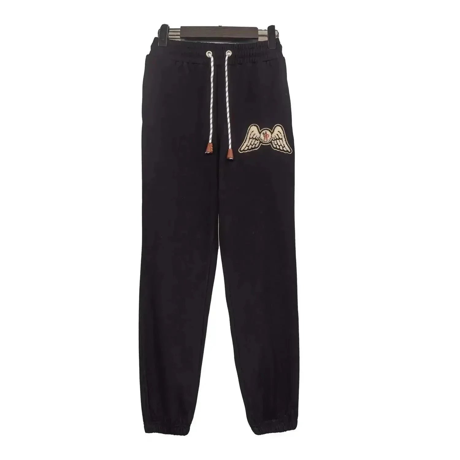 MOSCHINO Black Wings Embroidered Sweatpants