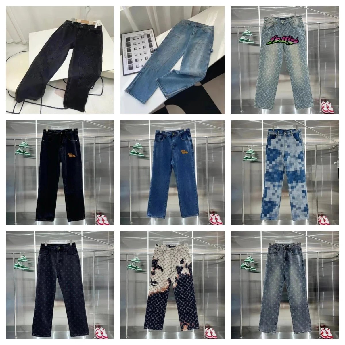 Luxury Louis Vuitton Denim Pants for Women High Fashion Designer Jeans