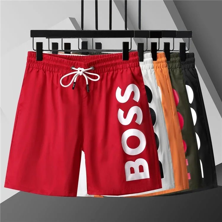 BOSS Logo Print Men's Sport Shorts Lightweight Athletic Wear