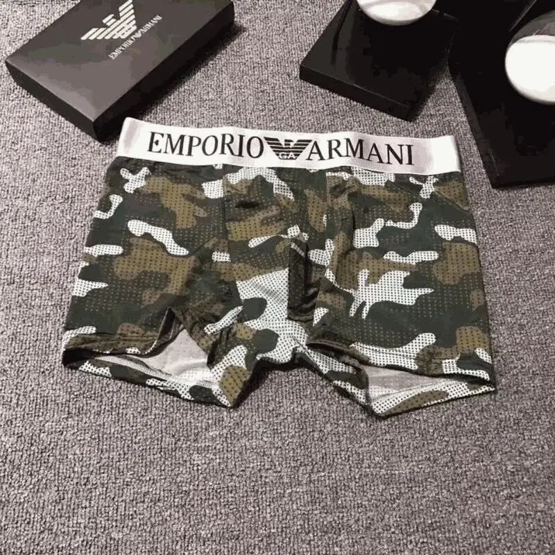 EMPORIO ARMANI Camouflage Print Boxer Briefs for Men