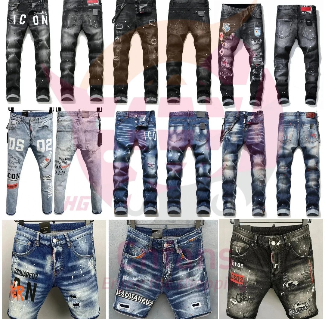 DSQUARED2 Men's Fashion Denim Jeans and Shorts with Distressed Design
