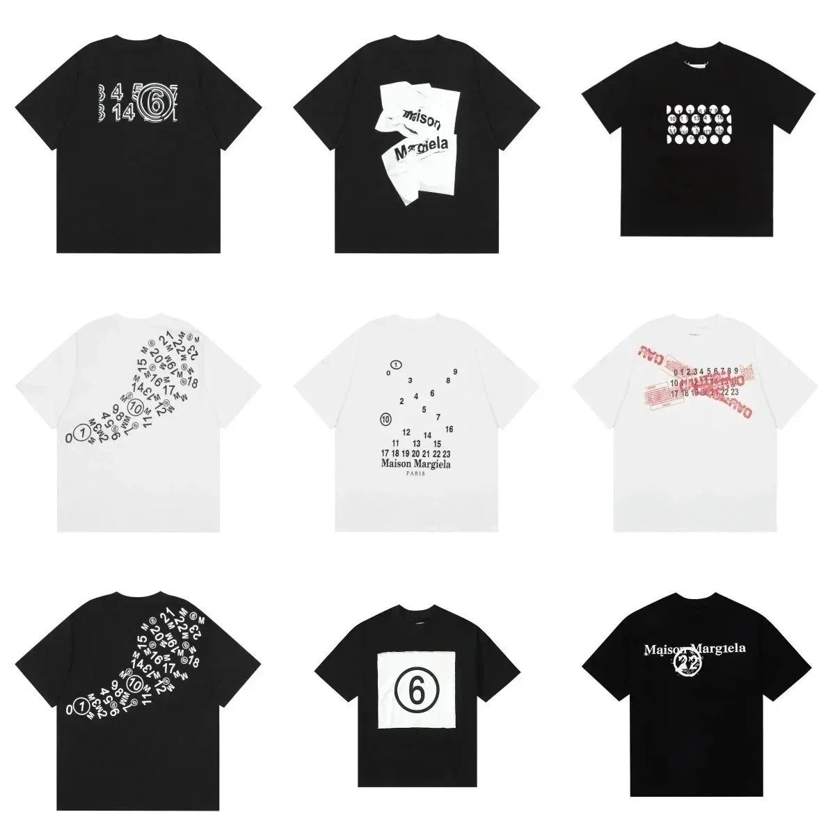 Maison Margiela Number Series T-Shirt Collection