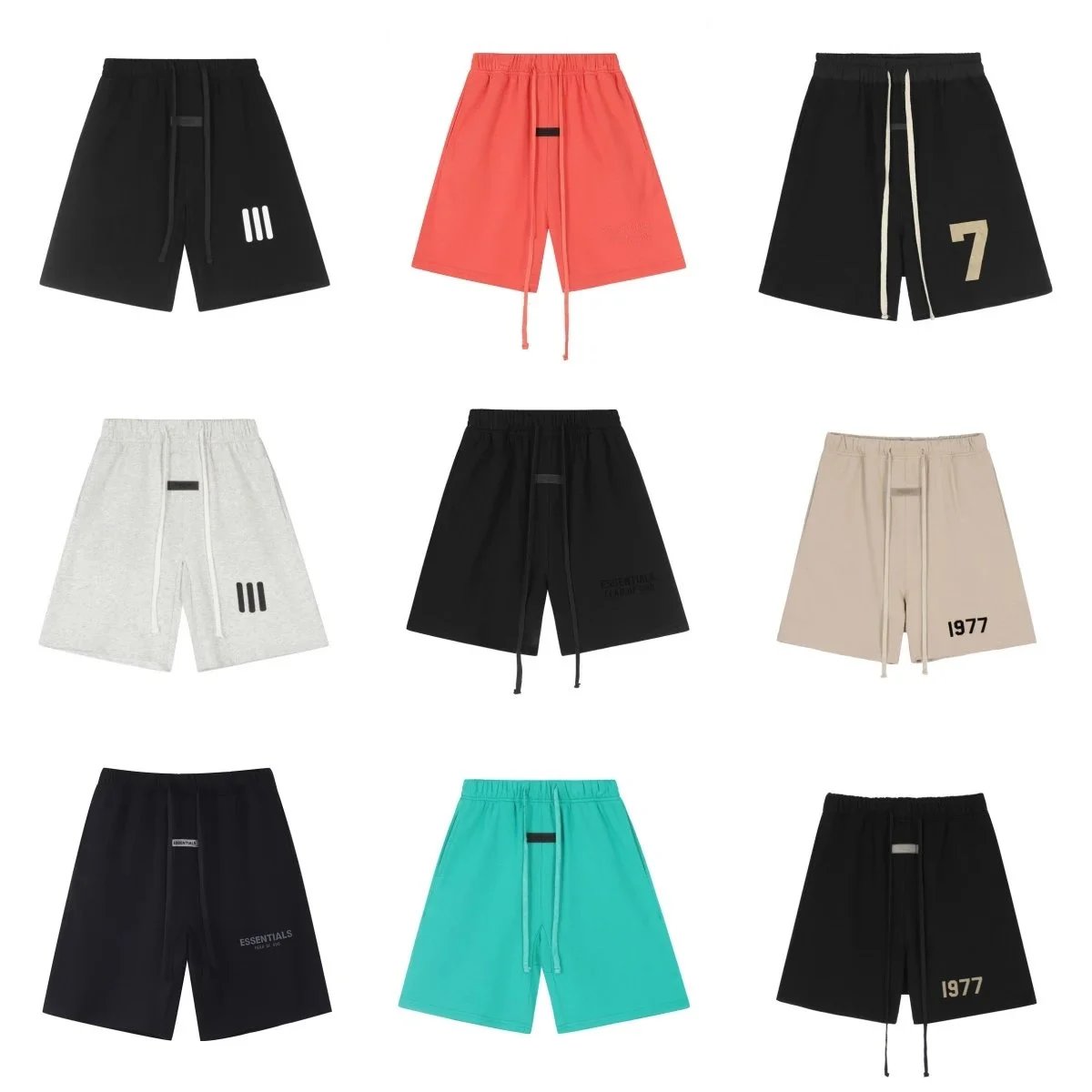 Essentials Men's Casual Drawstring Shorts in Multiple Colors