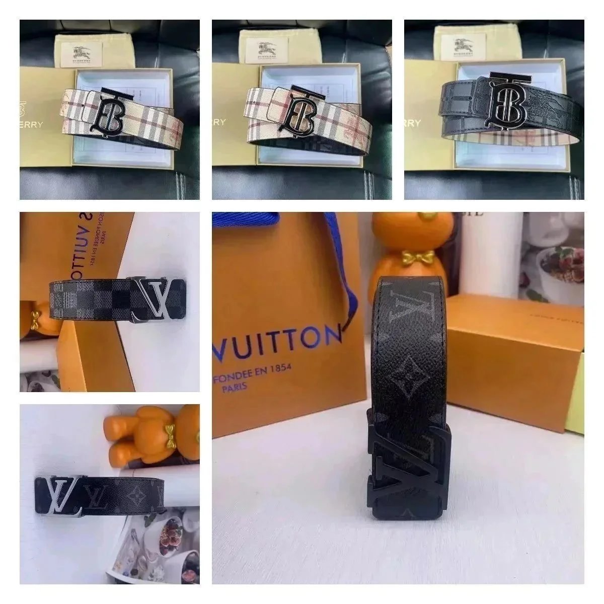 Louis Vuitton Monogram Canvas Belt with LV Buckle