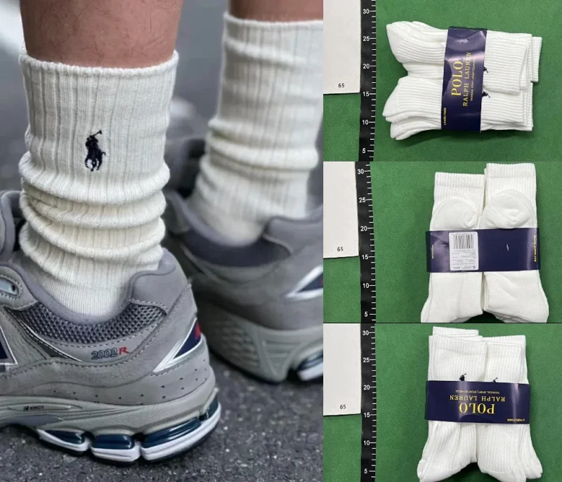 Polo Ralph Lauren White Crew Socks for Men