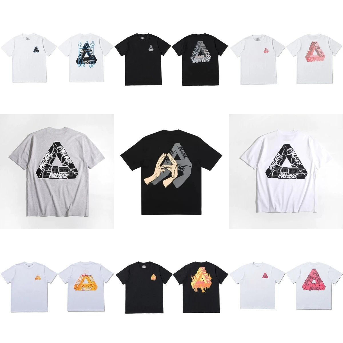 Palace Skateboards T-Shirts Collection - Triangular Logo Designs