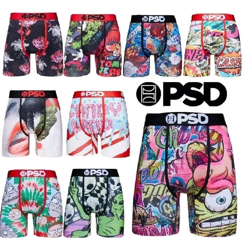 PSD Men's Boxer Briefs with Bold Graphic Prints
