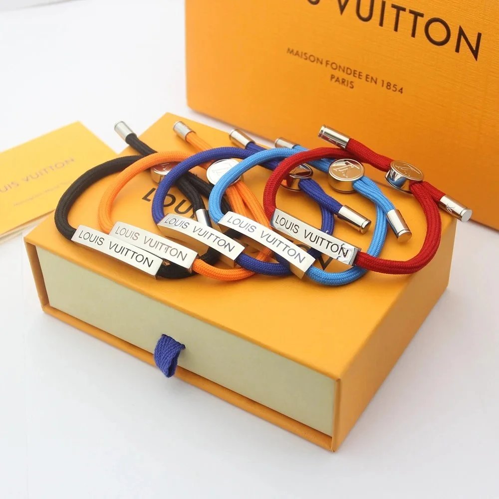 Louis Vuitton Colorful Braided Rope Bracelets Set
