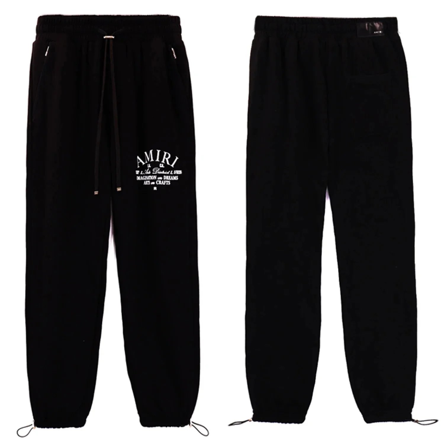 AMIRI Black Logo Print Sweatpants for Men
